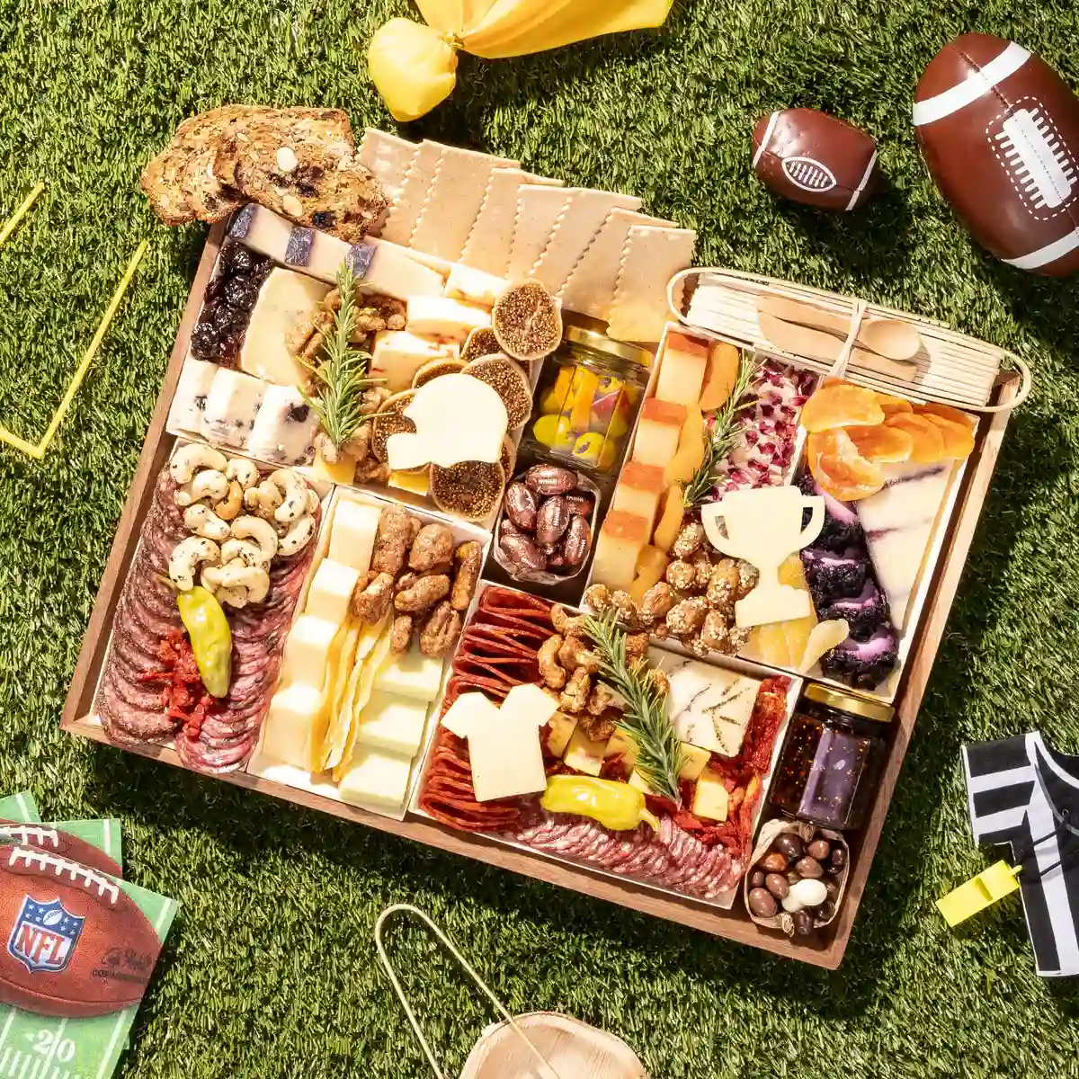 Football Large Cheese & Charcuterie Board - E-Gift